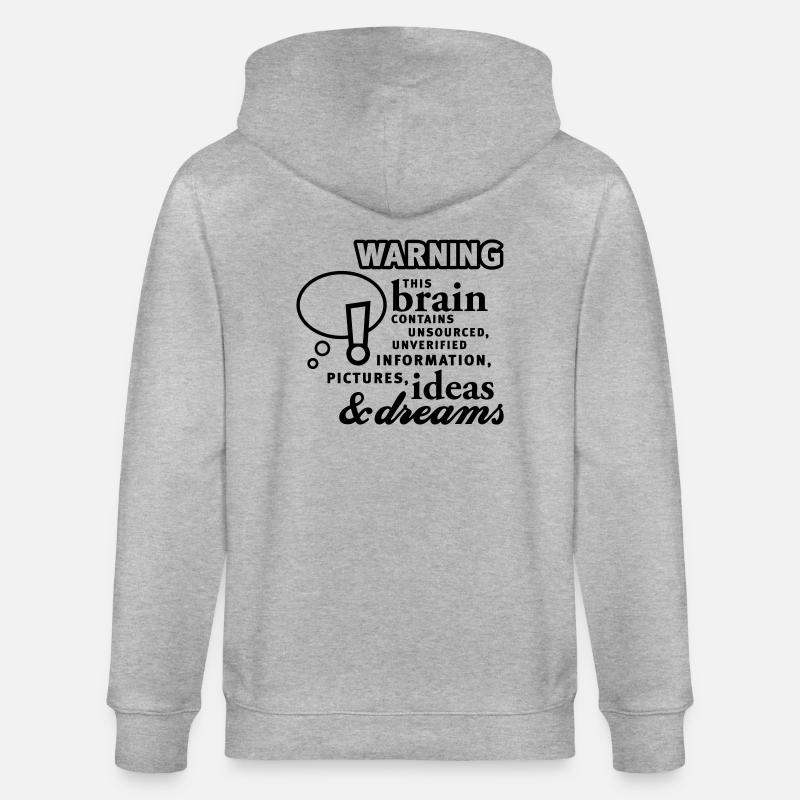 Brain - content - Brain - Content - 1C - Stanley/Stella CULTIVATOR  Unisex Organic Hooded Jacket - heather grey