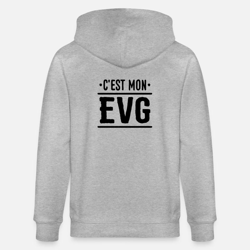 C'est mon evg mariage - Veste à capuche bio CULTIVATOR Stanley/Stella Unisexe - gris chiné