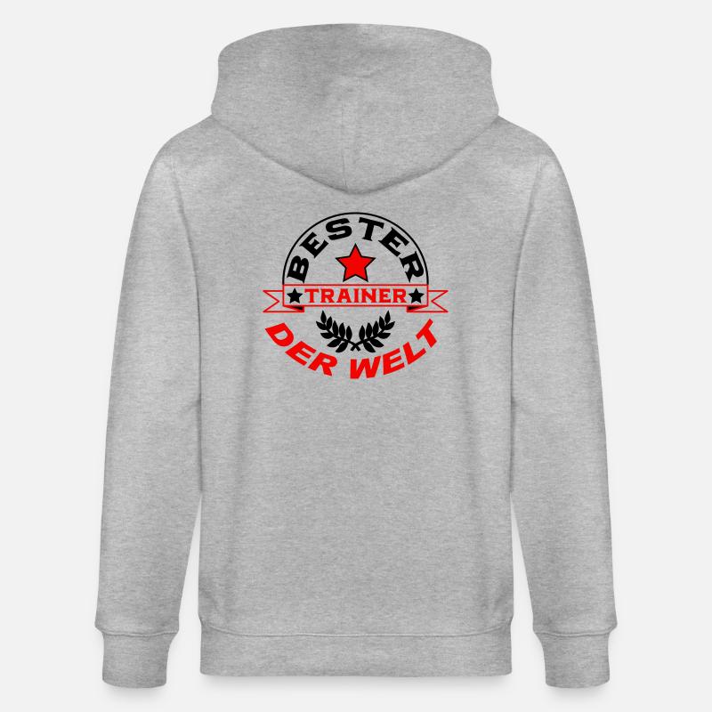 Bester trainer der welt - Veste à capuche bio CULTIVATOR Stanley/Stella Unisexe - gris chiné