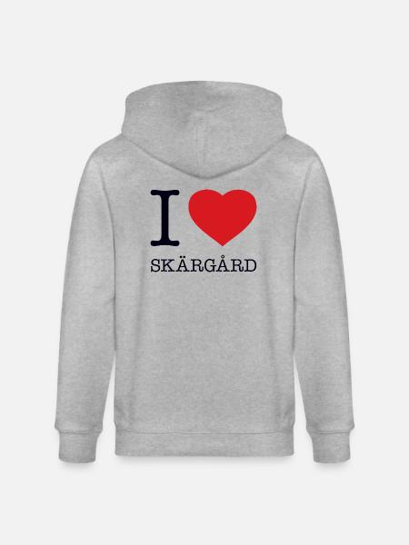 I LOVE SKARGARD - Stanley/Stella CULTIVATOR Unisex Organic Hooded Jacket - heather grey