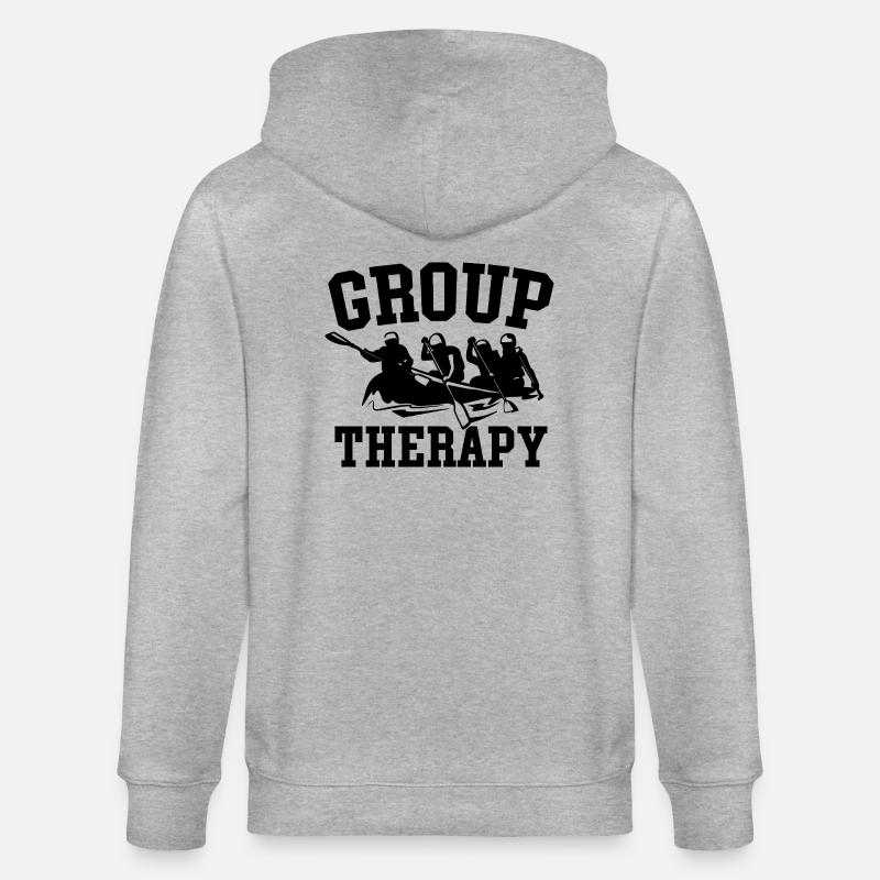Gruppentherapie Rafting Abenteuer - Stanley/Stella Unisex Bio-Kapuzenjacke CULTIVATOR  - Grau meliert
