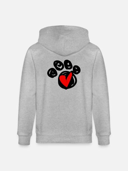 pfoterl - Stanley/Stella Unisex Bio-Kapuzenjacke CULTIVATOR  - Grau meliert