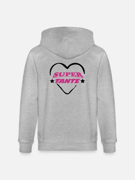 Super tante 111 - Stanley/Stella CULTIVATOR Unisex Organic Hooded Jacket - heather grey