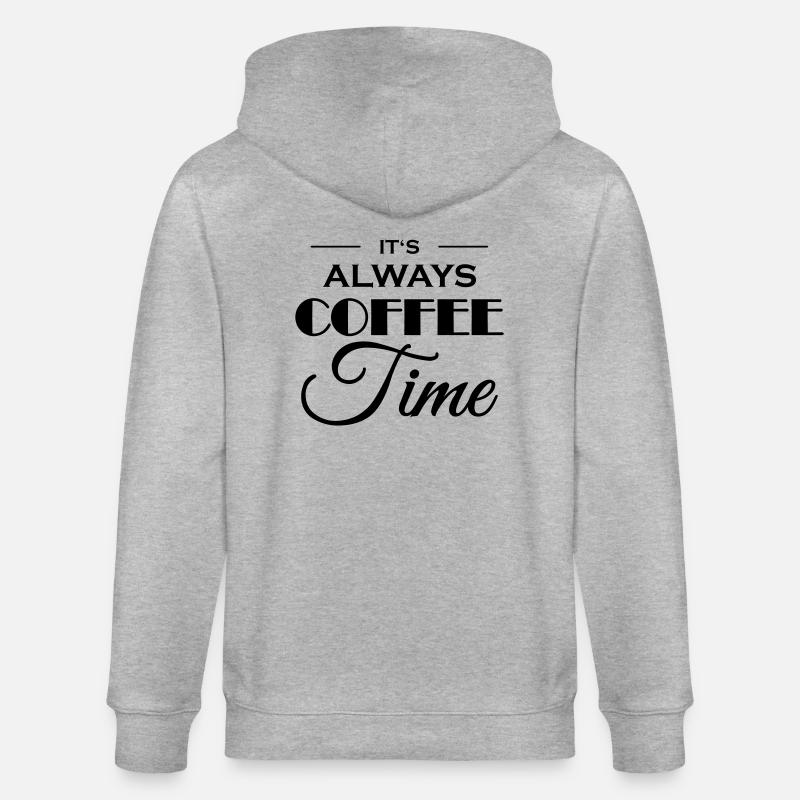 It's always coffee time - Veste à capuche bio CULTIVATOR Stanley/Stella Unisexe - gris chiné