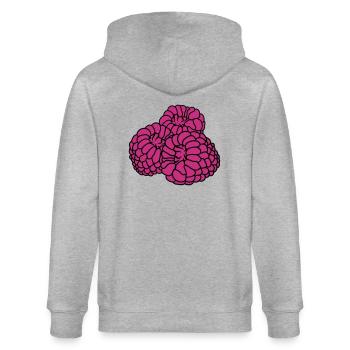 beaucoup de framboises baies délicieux - Veste à capuche bio CULTIVATOR Stanley/Stella Unisexe - gris chiné - Dos - Luana (180cm)