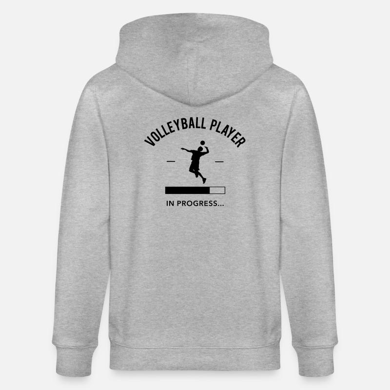 Volleyball Player loading - Veste à capuche bio CULTIVATOR Stanley/Stella Unisexe - gris chiné