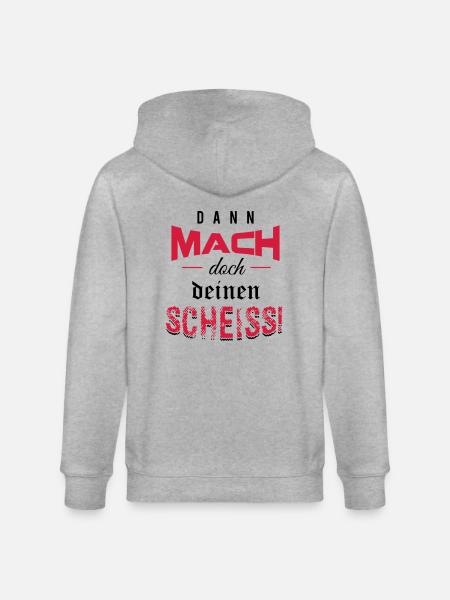 Dann mach doch deinen Scheiss! - Stanley/Stella Unisex Bio-Kapuzenjacke CULTIVATOR  - Grau meliert