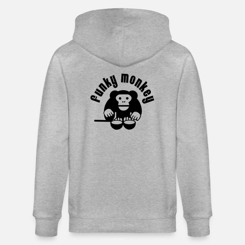Funky Monkey - Stanley/Stella Unisex Bio-Kapuzenjacke CULTIVATOR  - Grau meliert