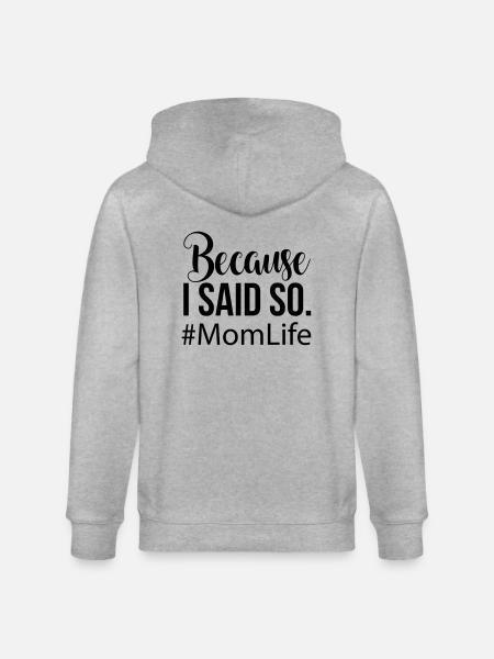 Mom Life - Stanley/Stella CULTIVATOR  Unisex Organic Hooded Jacket - heather grey