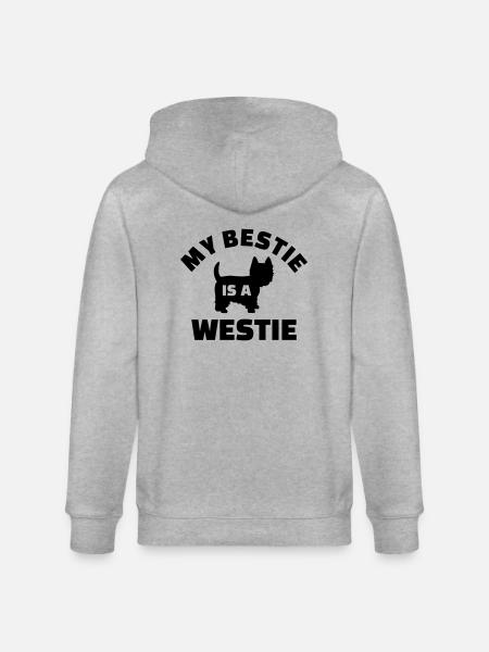 Westie - Stanley/Stella Unisex Bio-Kapuzenjacke CULTIVATOR - Grau meliert