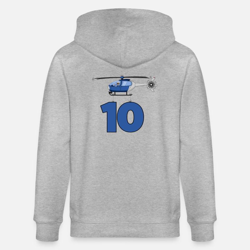 Hélicoptère 10e anniversaire - Veste à capuche bio CULTIVATOR Stanley/Stella Unisexe - gris chiné