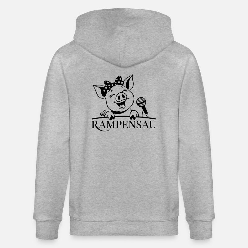 Ramp pig - Stanley/Stella CULTIVATOR  Unisex Organic Hooded Jacket - heather grey