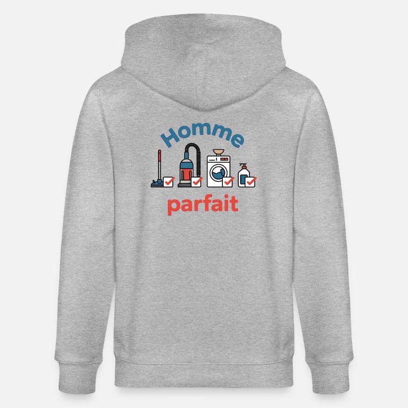 Perfekter Mann - Stanley/Stella Unisex Bio-Kapuzenjacke CULTIVATOR  - Grau meliert