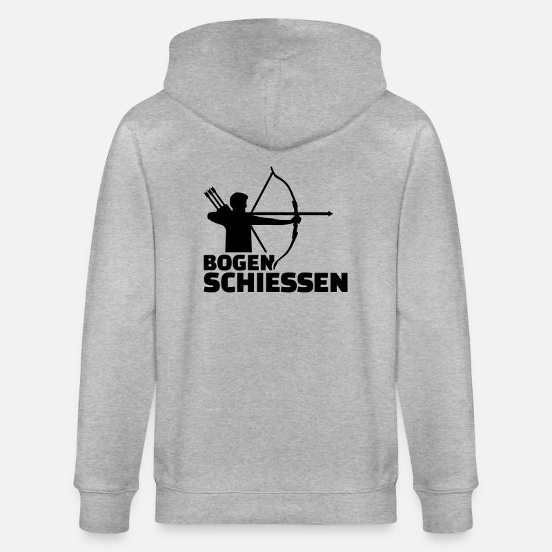 Bogenschießen - Stanley/Stella Unisex Bio-Kapuzenjacke CULTIVATOR - Grau meliert