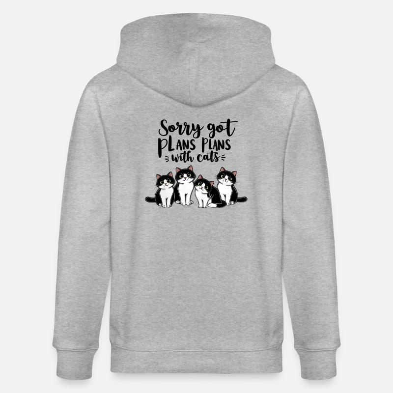 Cats with plans #2 - Stanley/Stella Unisex Bio-Kapuzenjacke CULTIVATOR  - Grau meliert