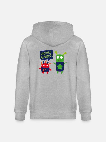 kleiner Bruder großer Bruder - Stanley/Stella Unisex Bio-Kapuzenjacke CULTIVATOR  - Grau meliert