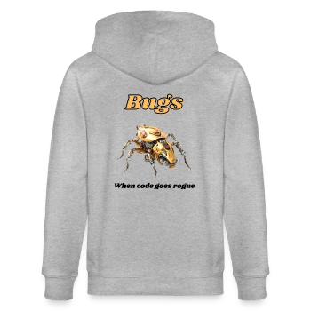 Bugs - Stanley/Stella CULTIVATOR  Unisex Organic Hooded Jacket - heather grey - Back - Luana (180cm)