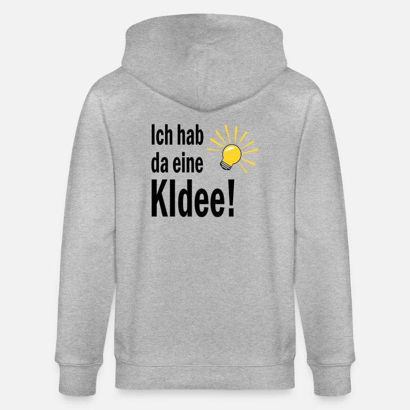 Ich habe da eine KIdee! - Stanley/Stella Unisex Bio-Kapuzenjacke CULTIVATOR  - Grau meliert