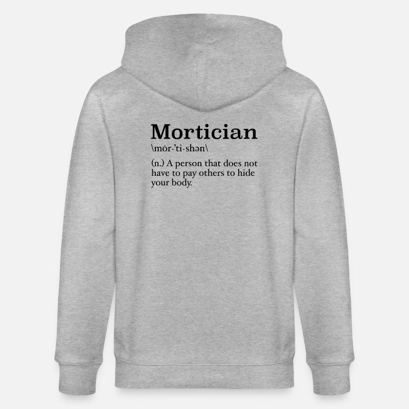 Bestatter Definition Studentin der Leichenkunde - Stanley/Stella Unisex Bio-Kapuzenjacke CULTIVATOR  - Grau meliert