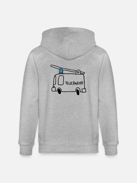 Fire - Stanley/Stella CULTIVATOR Unisex Organic Hooded Jacket - heather grey