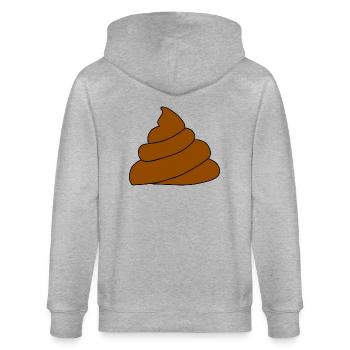 Shit Kacke Kot Scheiße - Stanley/Stella Unisex Bio-Kapuzenjacke CULTIVATOR  - Grau meliert - Hinten - Luana (180cm)