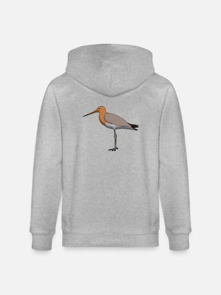 Uferschnepfe - Stanley/Stella Unisex Bio-Kapuzenjacke CULTIVATOR - Grau meliert