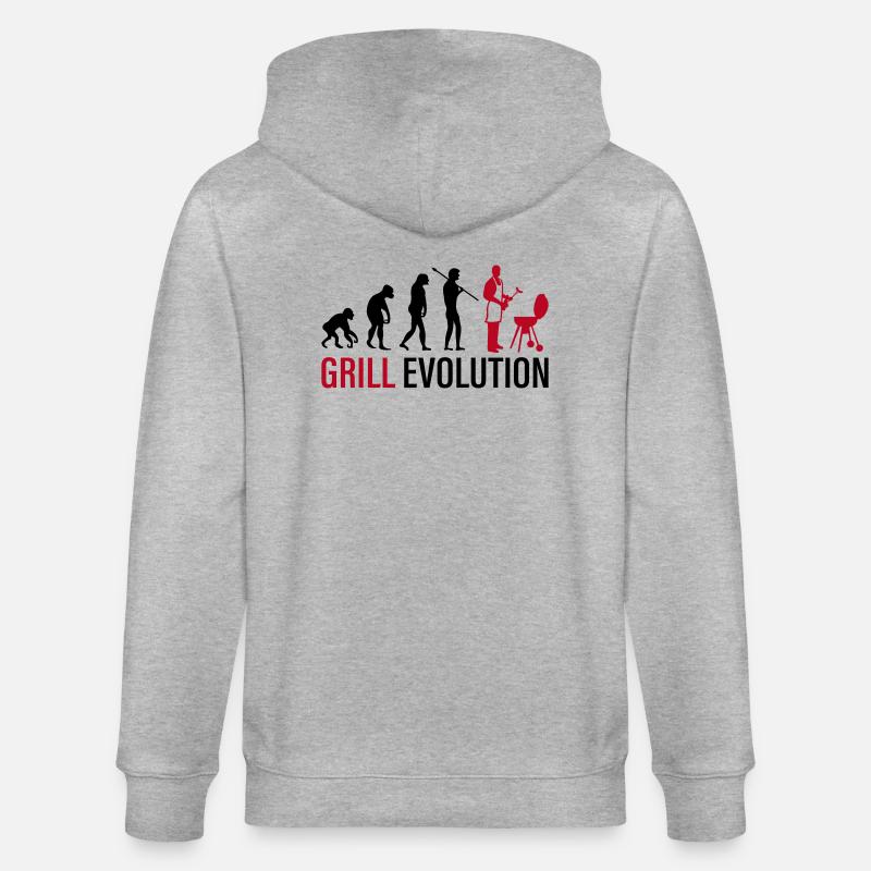 Evolution du gril - Veste à capuche bio CULTIVATOR Stanley/Stella Unisexe - gris chiné