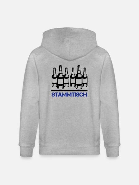 bierflasche stammtisch - Stanley/Stella Unisex Bio-Kapuzenjacke CULTIVATOR - Grau meliert