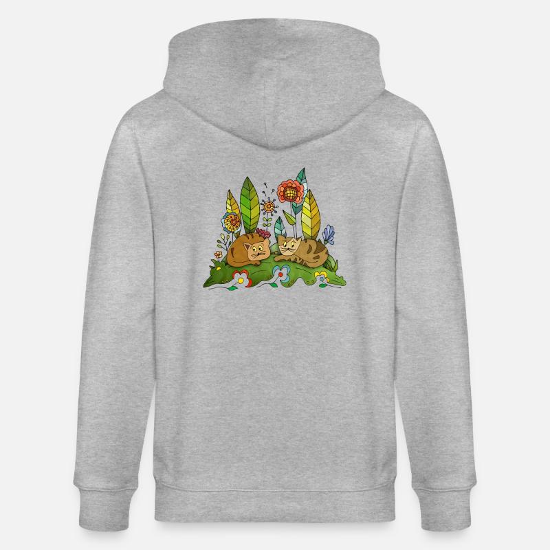 Chats - Veste à capuche bio CULTIVATOR Stanley/Stella Unisexe - gris chiné