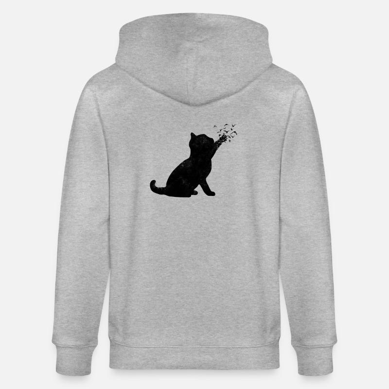 Cat Shadow - Veste à capuche bio CULTIVATOR Stanley/Stella Unisexe - gris chiné