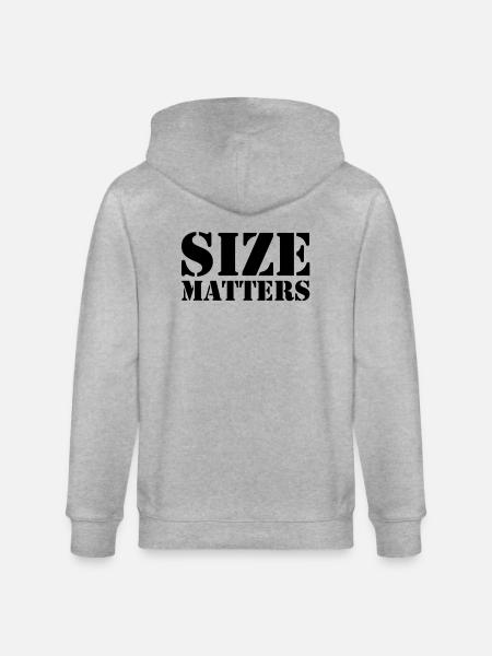 Size matters - Stanley/Stella CULTIVATOR  Unisex Organic Hooded Jacket - heather grey