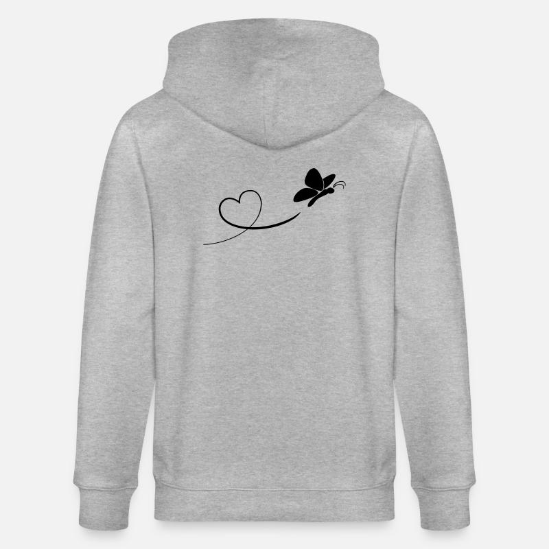 schmetterling - Veste à capuche bio CULTIVATOR Stanley/Stella Unisexe - gris chiné