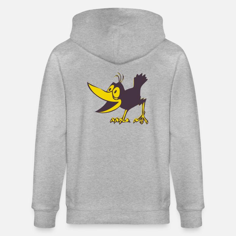 Krähe - Stanley/Stella Unisex Bio-Kapuzenjacke CULTIVATOR  - Grau meliert