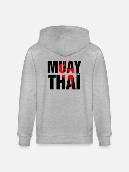 Muay Thaï ! - Stanley/Stella Unisex Bio-Kapuzenjacke CULTIVATOR - Grau meliert