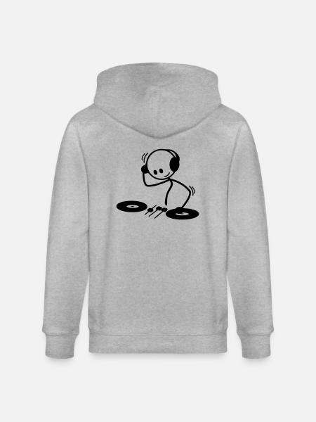 DJ Strichmännchen - Stanley/Stella Unisex Bio-Kapuzenjacke CULTIVATOR - Grau meliert