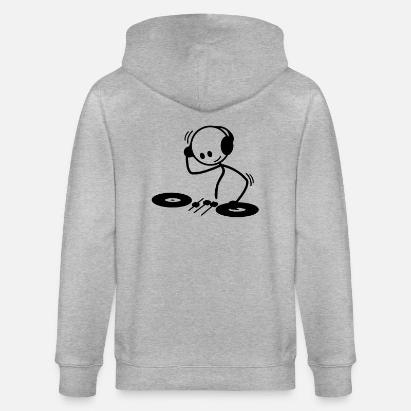 DJ Strichmännchen - Veste à capuche bio CULTIVATOR Stanley/Stella Unisexe - gris chiné