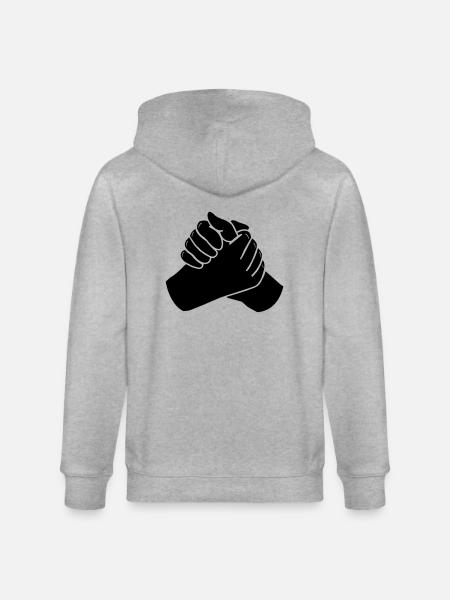 haende_01 - Veste à capuche bio CULTIVATOR Stanley/Stella Unisexe - gris chiné