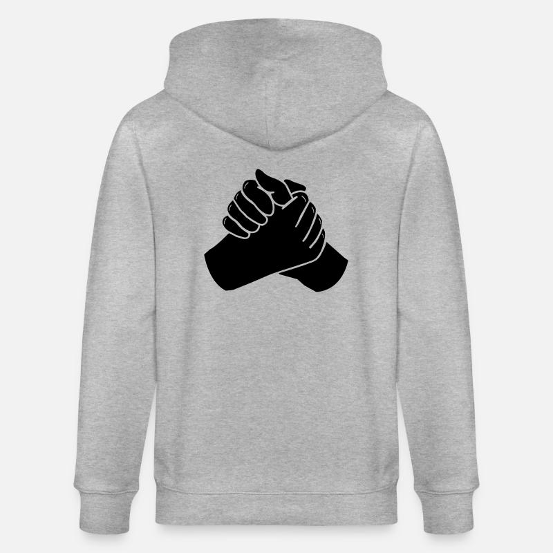 haende_01 - Stanley/Stella Unisex Bio-Kapuzenjacke CULTIVATOR  - Grau meliert
