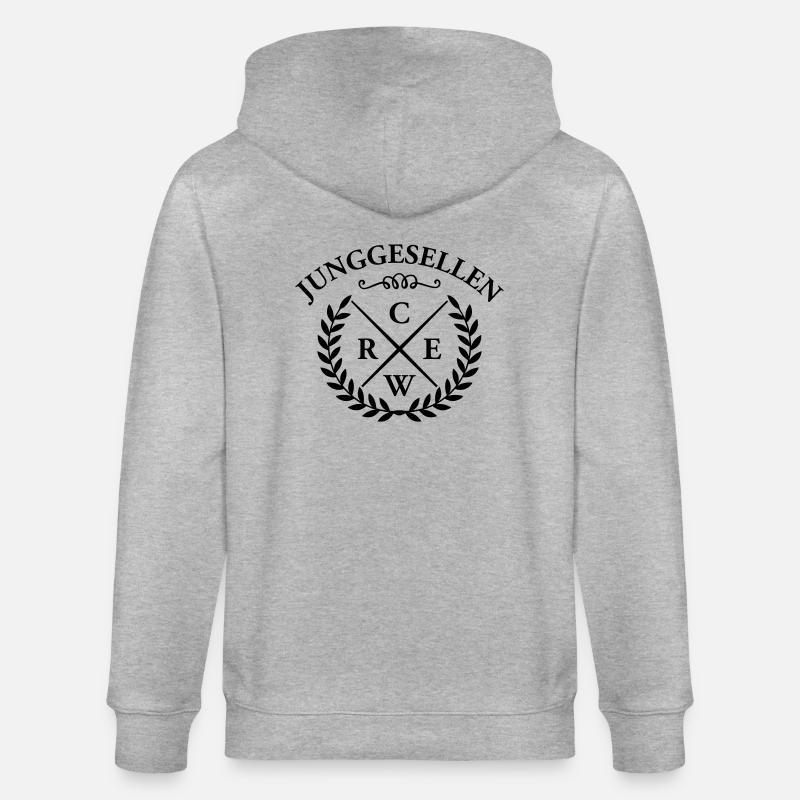 junggesellen crew - Stanley/Stella Unisex Bio-Kapuzenjacke CULTIVATOR  - Grau meliert