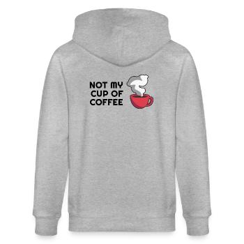 Kaffee Liebhaber Sprüche Kaffeetasse Barista Cafe - Stanley/Stella Unisex Bio-Kapuzenjacke CULTIVATOR  - Grau meliert - Hinten - Luana (180cm)