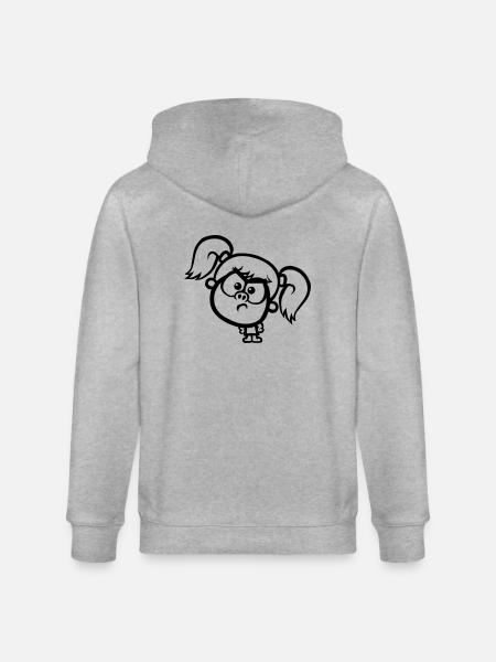 Angry Stacey - Stanley/Stella CULTIVATOR Unisex Organic Hooded Jacket - heather grey