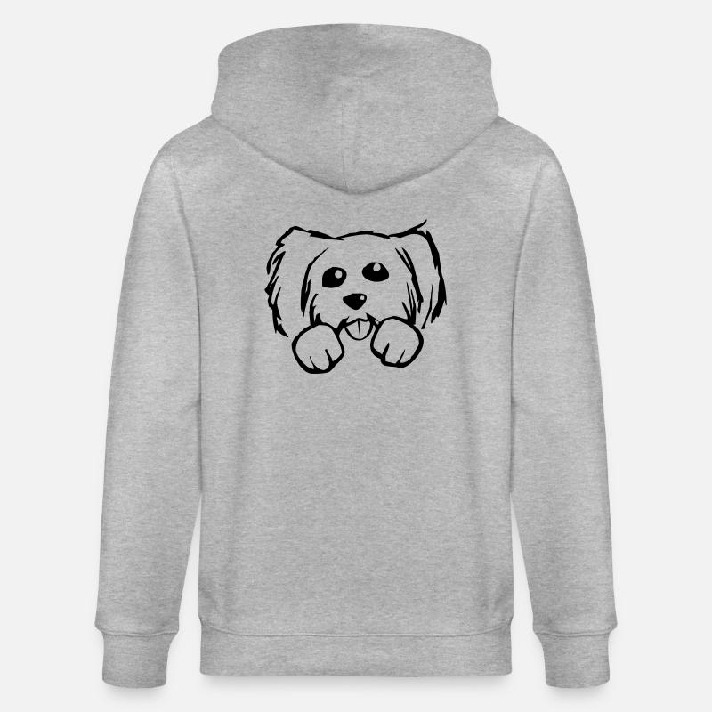 Hund - Stanley/Stella Unisex Bio-Kapuzenjacke CULTIVATOR  - Grau meliert