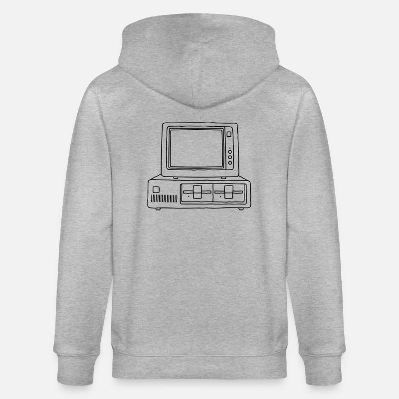 Ordinateur PC - Veste à capuche bio CULTIVATOR Stanley/Stella Unisexe - gris chiné
