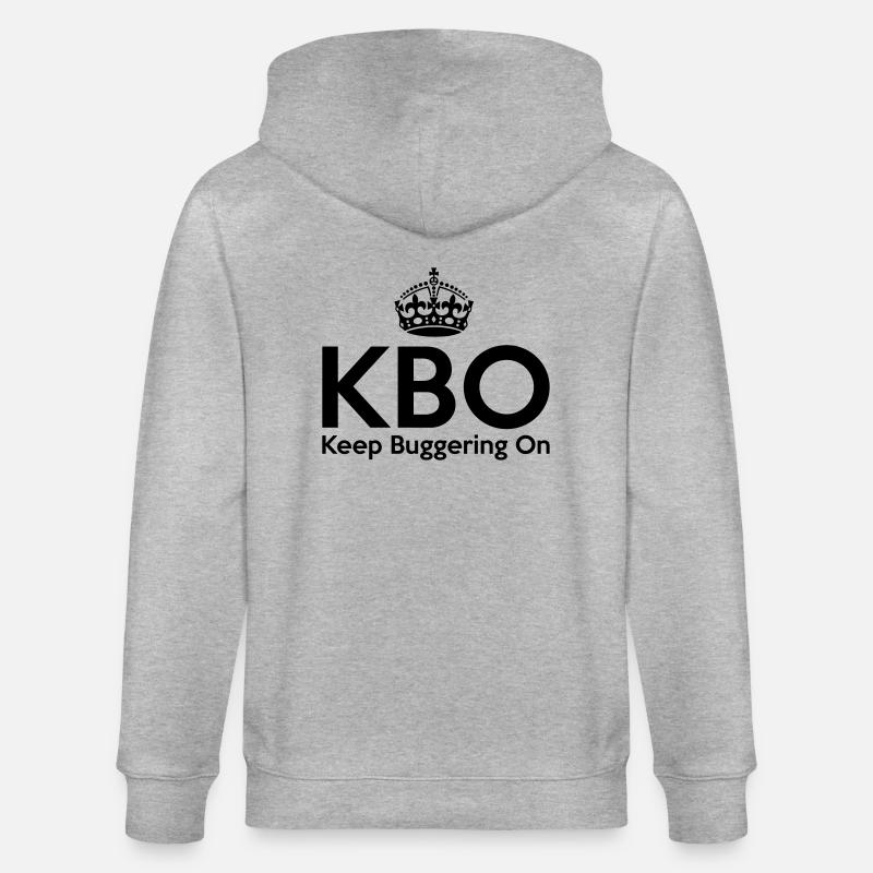 KBO - Keep Buggering on - Stanley/Stella Unisex Bio-Kapuzenjacke CULTIVATOR  - Grau meliert