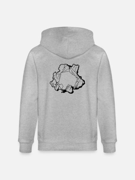 Torn paper ca321 - Stanley/Stella CULTIVATOR  Unisex Organic Hooded Jacket - heather grey