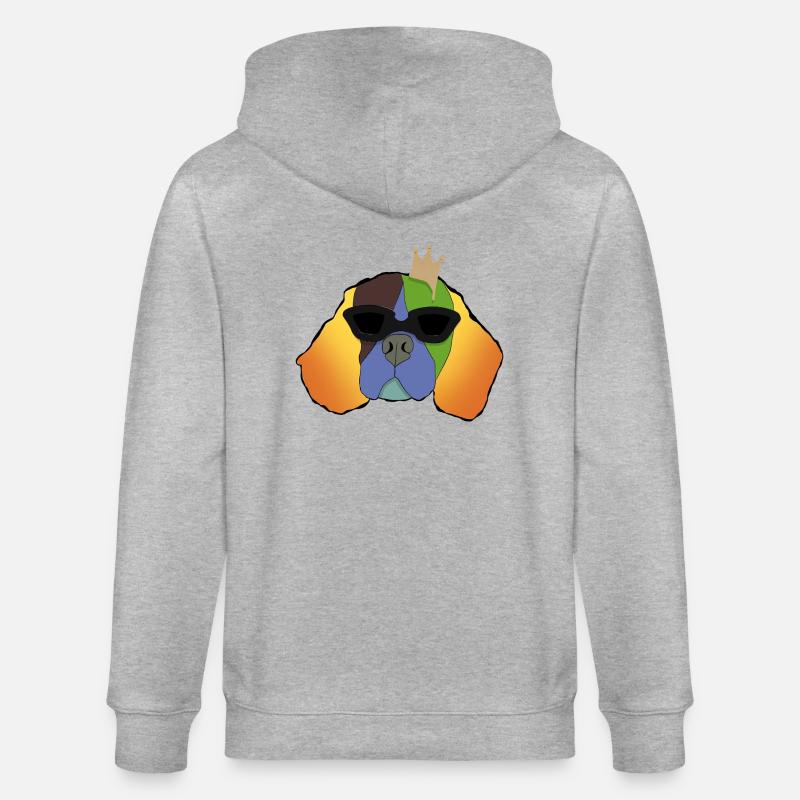 King Einstein - Stanley/Stella Unisex Bio-Kapuzenjacke CULTIVATOR  - Grau meliert