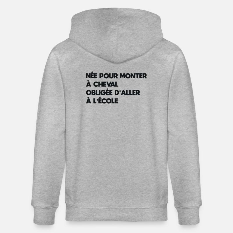 née pour monter à cheval - Veste à capuche bio CULTIVATOR Stanley/Stella Unisexe - gris chiné