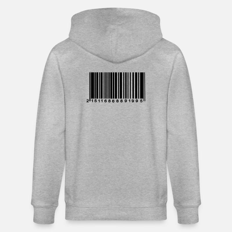 code barre chiffré - Veste à capuche bio CULTIVATOR Stanley/Stella Unisexe - gris chiné