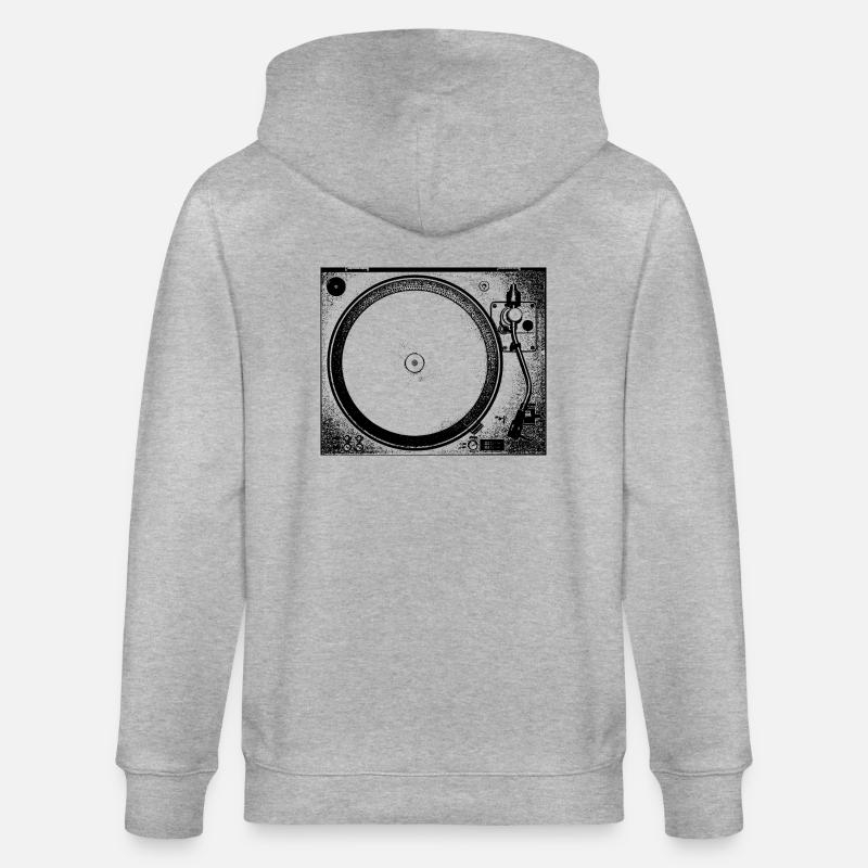 TECHNO Tee - Platines vinyles - Veste à capuche bio CULTIVATOR Stanley/Stella Unisexe - gris chiné