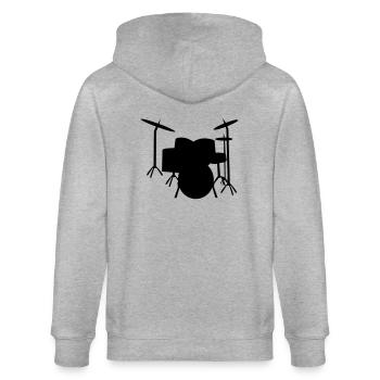 Drums Schlagzeug Drum - Stanley/Stella Unisex Bio-Kapuzenjacke CULTIVATOR  - Grau meliert - Hinten - Luana (180cm)